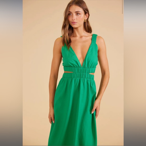 MinkPink Virgo Green Midi Dress - Picture 2 of 15